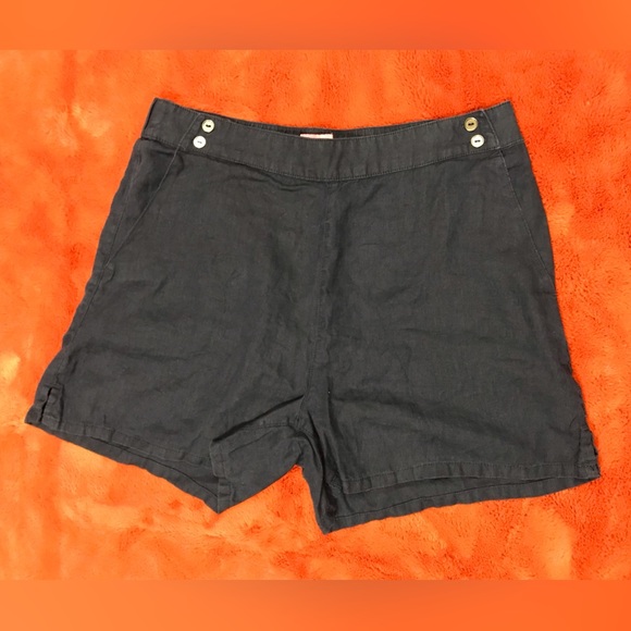 100% linen shorts Isaac Mizrahi - Picture 1 of 3